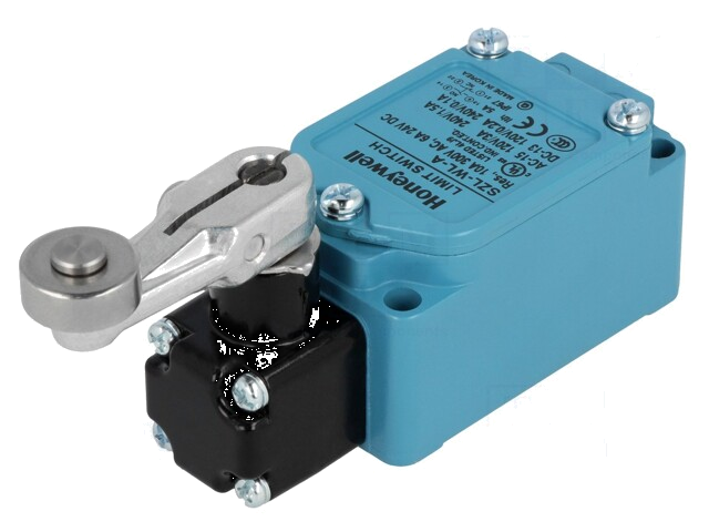 Eindschakelaar; hendel R 38mm, roller van metaal Ø17,5mm; 10A Eindschakelaar; hendel R 38mm, roller van metaal Ø17,5mm; 10A